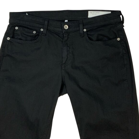 Rag And Bone Womens Dre Low Rise Slim Boyfriend Jean 28 Black Zip Fly Fall - Picture 9 of 14